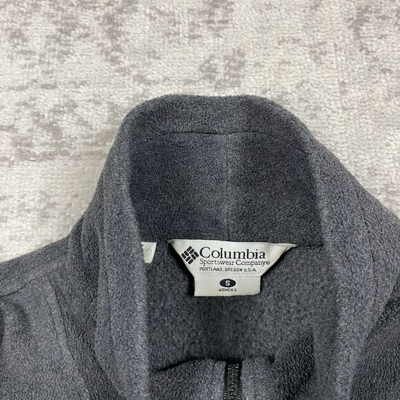 Columbia Sportswear Women's Full Zip Fleece Jacket Gray Mock Neck Size Small - Picture 2 of 5